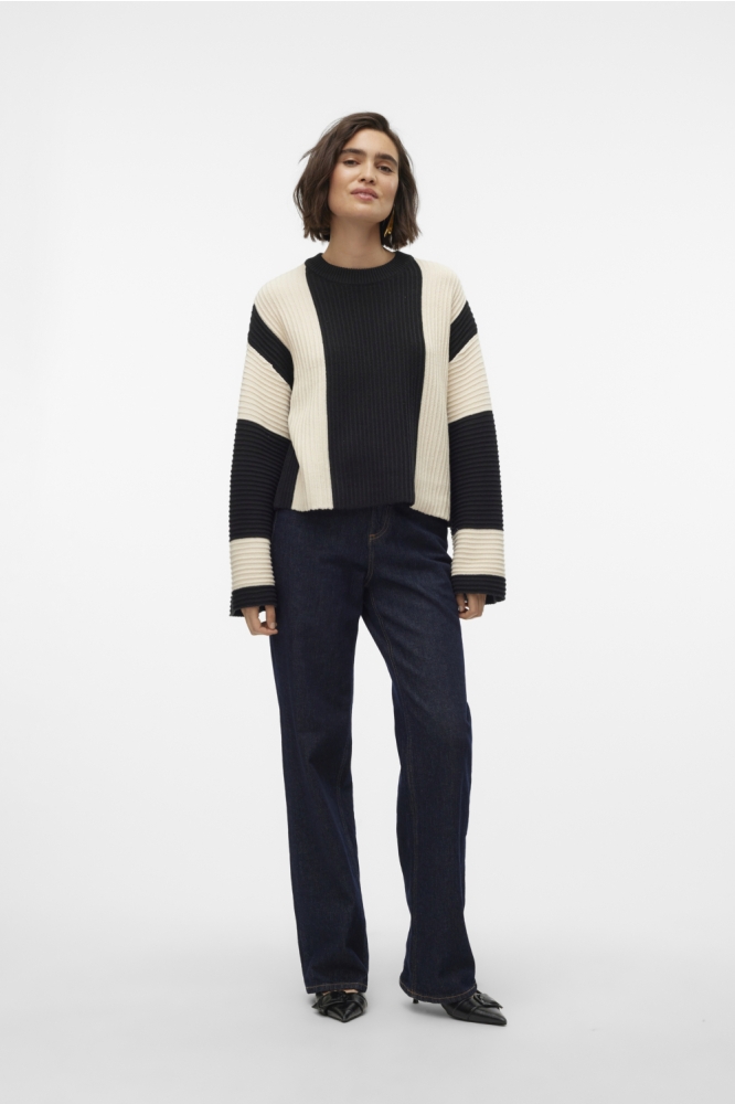 VMGIGI LS O-NECK PULLOVER LCS REP 10317206 Black/W. BIRCH